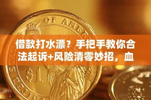 武汉借款打水漂？手把手教你合法起诉+风险清零妙招，血泪教训换来的干货！