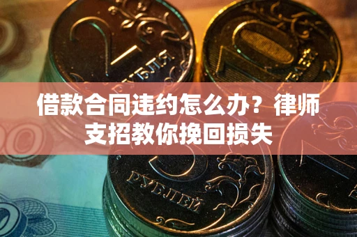 武汉借款合同违约怎么办？律师支招教你挽回损失