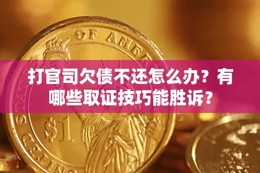 武汉打官司欠债不还怎么办？有哪些取证技巧能胜诉？