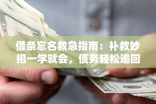 武汉借条忘名救急指南：补救妙招一学就会，债务轻松追回！