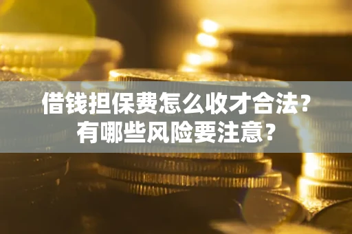 武汉借钱担保费怎么收才合法？有哪些风险要注意？