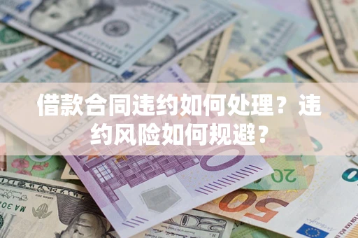 武汉借款合同违约如何处理？违约风险如何规避？